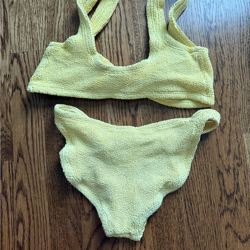 Hunza G Yellow Twist Bralette Bikini Set - Picture 6 of 6